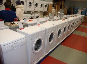 В магазине вы можете выбрать любую из самых разных моделей стиральных машин.