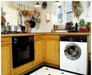 Как выбрать подходящую модель стиральной машины, чтобы встроить ее на кухню