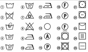 Значки для стирки - расшифровка ярлычков на одежде.