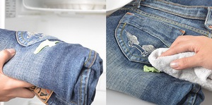 Как быстро и просто удалить жвачку с джинсов?