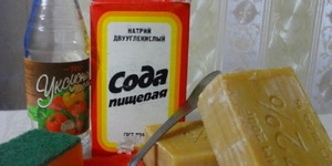 Описание способа восстановления белых вещей хозяйственным мылом и содой